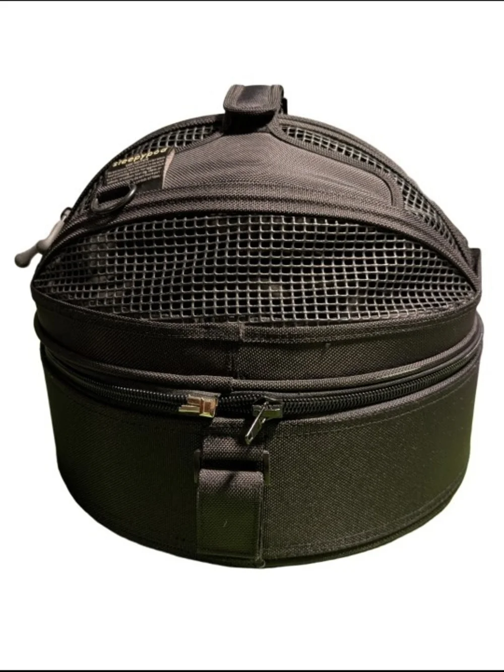 Sleepypod Black Portable Pet Pod Carrier with Adjustable Strap